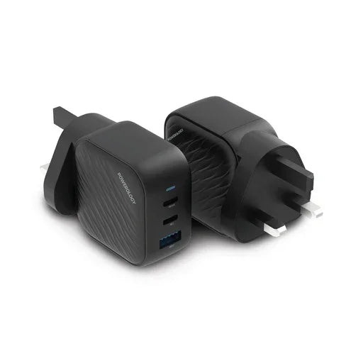 Powerology 65W GaN Ultimate Dual PD Charger UK - Tashqila Powerology 65W GaN Ultimate Dual PD Charger UK - Tashqila